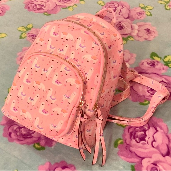 Under One Sky Handbags - Pink Rainbow Llama Mini Backpack Purse UnderOneSky